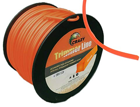 topolenashop Filo di Ricambio per decespugliatore 4 mm Taglia Erba Quadrato 4MM / 100 Metri Bobina da 100 Metri