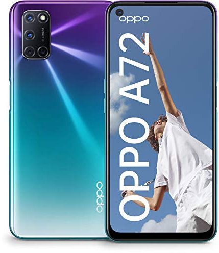 OPPO A72 - Smartphone 128GB, 4GB RAM, Dual Sim, Aurora Purple (Reconditionné)