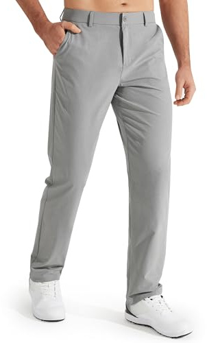 Libin Mens Golf Pants 30 Work Dress Clothing Light Grey 32W x 30L