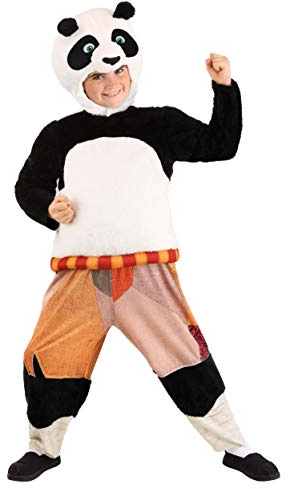 Fun Costumes Child Kung Fu Panda Po Costume, Pando Outfit Jumpsuit for Halloween and Dress Up - L