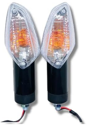 Nisza luces señalización Luz De Señal Giro Motocicleta, Lente Blanca Lámpara Indicadora Trasera Delantera Motocicleta Para CBR 250R 300R CB300 CBF125 150 Stunner