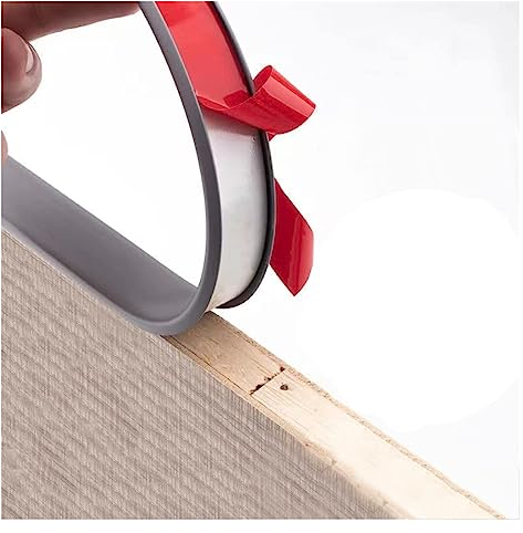 Möbelkantenband,Selbstklebendes Kantenband, Weißer 16,4 FT Selbstklebender Kantenschutz for Möbel, Thekenkanten for Schrankreparaturen, Möbelschutz (Farbe: Rot, Größe: 28 mm) (Color : Grijs, Size :