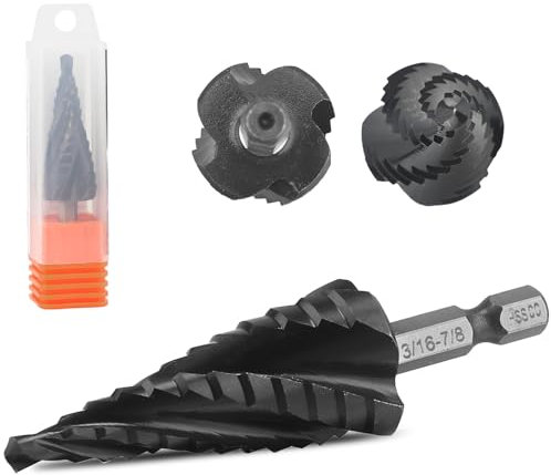 Foret étagé HSS 3/16-7/8 12 niveaux M35 HSS AlTiN Coated, Foret Hex Shank Step pour percer des trous dans l'acier inoxydable, le cuivre, l'aluminium, le bois