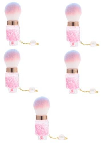 FRCOLOR 5pcs Professional Nail Art Brush Fingernail Cleaning Brush Blush Powder Makeup for Nails Face