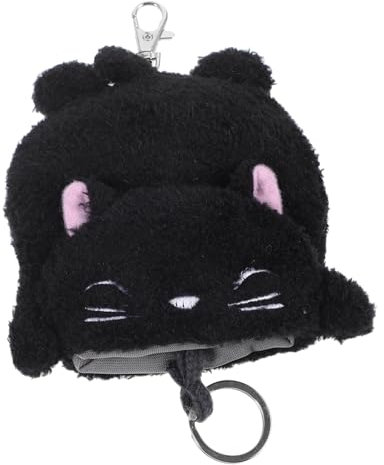 COLLBATH Katzen Plüsch Geldbörse Aus Wolle Cartoon Ebene Anhänger Münzbeutel Für Alltag Und Rucksack Ornamente