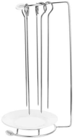 HANABASS 1 Juego De Perchas Para Kebab Parrilla Brochetas Para Barbacoa Bigotes De Maíz Brochetas De Acero Inoxidable Platos Para Mazorcas De Maíz Palitos De Kebab Cortador De Maíz
