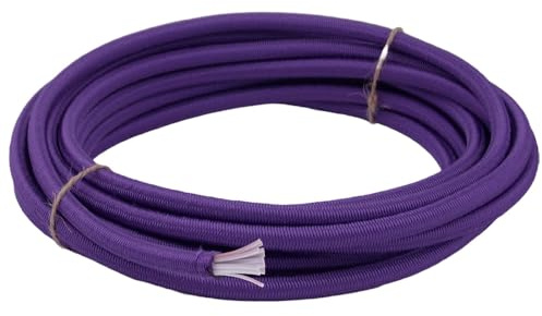 PES Polyester Expanderseil 6mm Gummiseil Multiflex Gummileine Planenseil Gummikordel Made in Germany 10m-100m (Lila, 40m)