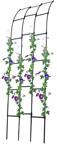 Grande arche de jardin en acier durable avec revêtement en plastique pour plantes grimpantes, décoration d'extérieur, arche murale, 90 cm de large - 90 x 290 cm (l x H)