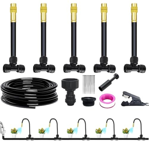 Système d'Irrigation Goutte à Goutte - Système d'Arrosage Automatique avec Connecteur Rapide - Dispositif Automatique à Réglable, Arroseur pour Serre, Arbres et Culture Hydroponique