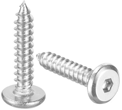 QUARKZMAN M3 x 16mm (25 Pack) Vis À Tête Plate Ronde À Empreinte Hexagonale, Acier Inoxydable Auto-Taraudeuses À Filetage Complet Pour Meubles En Bois