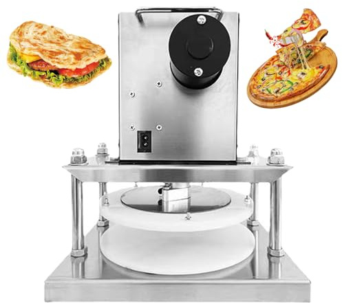 ZIJOWK Automatic Dough Roller Sheeter, Adjustable Thickness Stainless Steel Presser for Pizza, Noodle, and Pasta Making