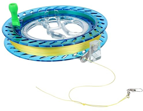 XPEX 1 Stück Drachenwickler für Erwachsene und Kinder, 300 M Hohe Festigkeit, 18 cm Durchmesser, Drachenschnur mit Verbindungsstück, Sicherheitsschloss, Großer Griff, Drachenschnur Rolle