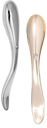 2 Stück Augenmassagegerät aus Zinklegierung, Manuell, Tragbar | Augencreme Stift, Kompakt für Tasche und Beutel, für Mädchen und Frauen