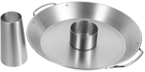 STOBAZA Asador de Pollo de Acero Inoxidable Desmontable con Soporte Redondo para Barbacoa y Horno Fácil de Limpiar y Usar para del