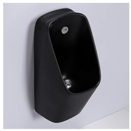 Orinatoio da parete for uomo, orinatoio con sensore automatico, design anti-odore e anti-schizzi, ideale for scuole spazi pubblici Orinatoio sanitario(Svart)