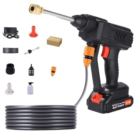 Idropulitrice Elettrica | Con Acqua a Batteria Ricaricabile Portatile | Idropulitrice Portatile per Auto,per Auto SUV Pickup, Camion, Casa, Pareti, Finestre, Giardino, Piante e Fiori