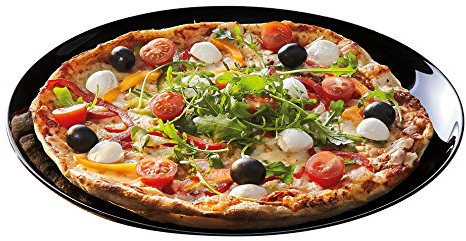 Luminarc Friends' Time - Plato para pizza, 32 cm, color negro