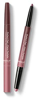 Absolute New York ALD04 Perfect Pair Lip Duo, Fuller and Poutier Lips, Deeper Shade For Lip Contouring, Satin Lipstick and Lip Liner