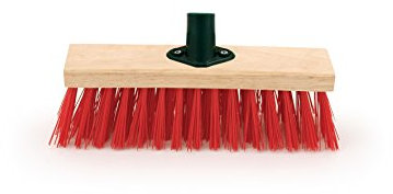 Bentley Industrial Charles Bentley Red Brush Stiff PVC Broom Head with Bracket, 11 Length, C.20/BKT