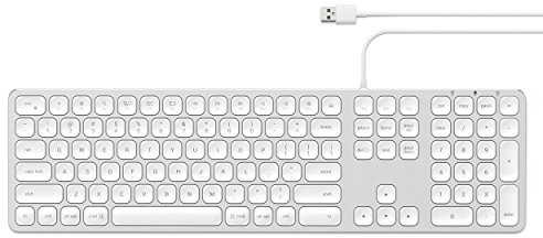 Satechi Clavier Filaire USB Aluminium & Pavé Numérique Compatible avec iMac 2017/2016, iMac Pro et Plus Encore (Anglais Américain, Argent)