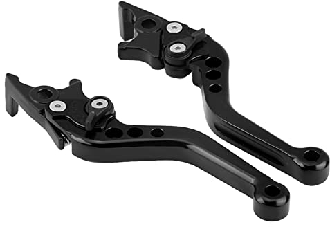 Akozon Leviers De Moto Réversibles, Levier D'embrayage De Frein 2pcs Universal Modifié Double Levier De Frein à Disque Pour Scooter Moto Dirt Bike(noir) Scooter Poignée De Frein Arrière
