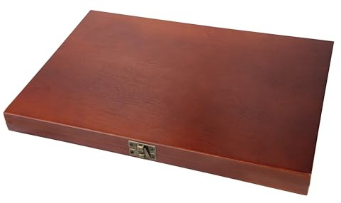 MC.Sammler Holz Münzkassette für 24 Münzen – 46 mm x 46 mm - 23 Varianten zur Auswahl - Münztableau im praktischen Münzkoffer, Koffer