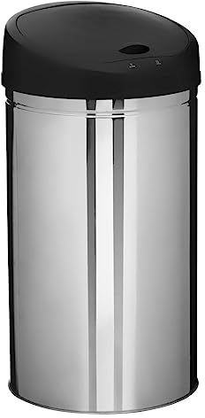 5 five simply smart 5five - Poubelle Ronde de Cuisine en Inox 42 Litres Sensor Ouverture et Fermeture Automatique
