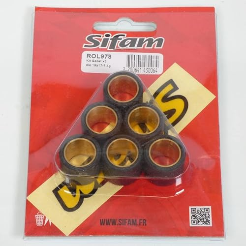 Galet rouleau de variateur Sifam pour Scooter Piaggio 125 X10 Ie 4V 2012 à 2016 19x17 7.4Grs Neuf
