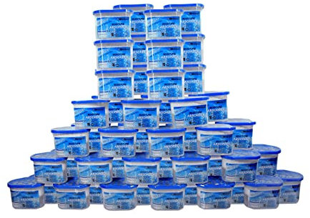 Belaco Dehumidifier Pack of 48x 500ml Prevent Mould & Mildew, Eliminating Musty Odor, Remove Dampness, Absorb Excess Mositure in Home, Kitchen, Bathroom, Bedroom, Wardrobe, Caravan, Office, Basement