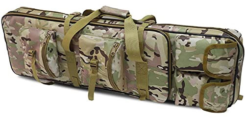 Waffentasche Gewehrtasche Langwaffentasche Futteral,Double Rifle Bag Mit Pouches Compartments,Mit Justierbarem Schultergurt Für Langwaffen Luftgewehr Gewehr Jagd B,120CM