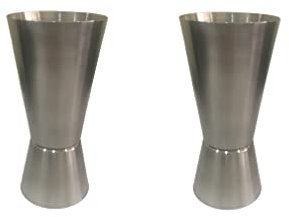 Edelstahl Jigger Cups Bell Jigger Double Cocktail Jigger Messstab Jigger 1 oz/2 oz Peg Measure Cup 30/60ml 2er Pack