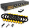 Conmutador KVM VGA de 8 puertos en 2 salidas, 8 x 2, compatible con teclado y ratón básicos, dispositivos USB de audio, 8 ordenadores