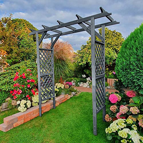 Pergola Bamberg ohne Pflanzkästen, grau