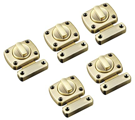 TMPTY 5 STK Türriegelverschluss Zinklegierung Robust Verdicken Sicherheit Sperrriegel für Badezimmer, Haustiertüren, Zäune, Schuppentüren (Farbe : Bronze, Größe : A-Large)