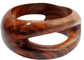 Pure Hands Charming Tropicalia – Handcrafted Sisoo Wood Bangle, Artistic Cutwork, Satin Wax Finish, Lightweight & Elegant, Nature-Inspired | Tropicalia Woodland Collection