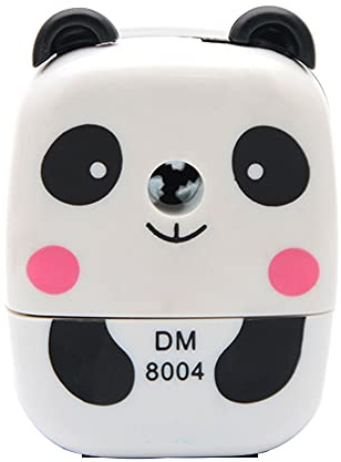 Schreibtisch Anspitzer, Anspitzer Manuelle Cartoon Spitzmaschine mit Kurbel Bleistiftspitzer für Bürounterrichtsschule Stationäre Kinder(Panda - Girl)