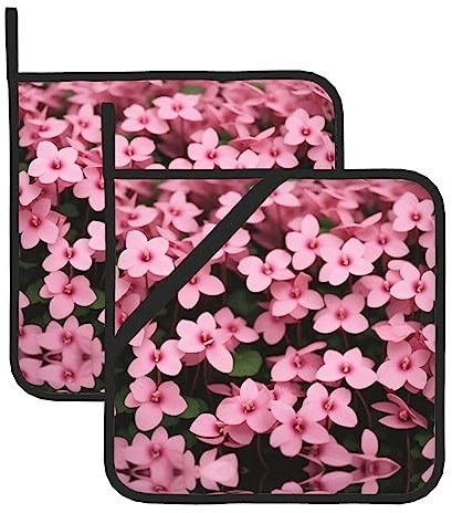Cyclamen Lot de 2 maniques de cuisine en forme de fleurs pour cuisine/pâtisserie/barbecue, grands sous-verres, résistants à la chaleur et antidérapants