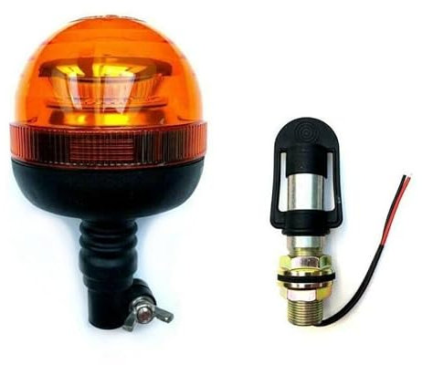 MelTruck® LED Rundumleuchte Warnleuchte 45 LED doppelter Blitz E9 und Aufsteckrohr