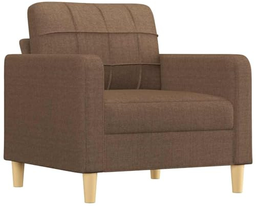 vidaXL Sofasessel, Sessel mit Metallgestell, Sofa für Wohnzimmer, Relaxsessel Fernsehsessel TV Sessel Polstersessel Stoffsofa, Braun Stoff