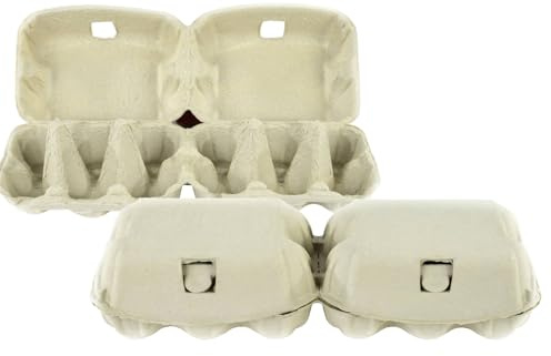 Sobsy Eierschachteln, 120 Stück | 6er Pappe, Größe S, M, L | Biologisch abbaubare 6er Eierpappen | Für Eier S, M & L | Verpackungsmaschinen-kompatibel, ideal für nachhaltige Lagerung