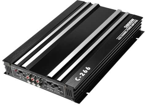 Shkalacar Amplificatore Audio per Auto a 4 canali, Amplificatore ad Alta Potenza da 5800 W Amplificatore di Potenza a Quattro Vie Ultrasottile da 12,0 V Classe A/B