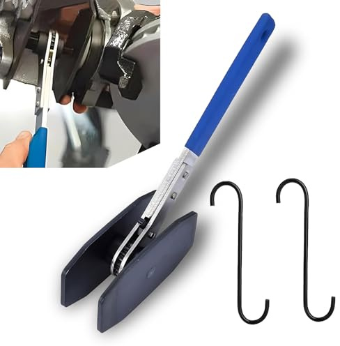 Sephile 1 llave de compresor de pistón de freno de disco de coche, separador de pistón de freno de disco 4 en 1, herramienta de ajuste de cilindro de freno de trinquete con gancho en S, accesorios de