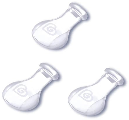 Landofgenie Schnuller Nipples für Erwachsene Vorteilspack 3 Silikon Sauger Transparent,100% PCTG & Silicone,BPA frei