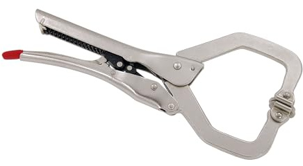 Neilsen CT6101 11 Self-Adjusting Locking Long Reach C-Clamp with Swivel Pads - Adjustable Jaw for Secure Grip, Zinc-Plated Steel for Longer Durability