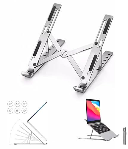 UTILIA COMMERCE Supporto Tablet 10-16, Lega in Alluminio, PC Portatile, Ergonomico, Regolabile in 7 Livelli, Compatibile con laptop stand e Notebook