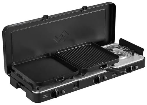 Cadac Portable Stove 3 Cook Turbo FFD QR - Gas Powered with Butane, Propane - 3 Burner, Innovative, Includes Storage Bag