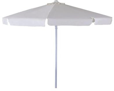GLOUPIE Ombrellone Lixy, Rotondo da 300 cm con Palo Centrale da 48 mm,Ecru Struttura in Alluminio, Copertura da 160 Gr/M²,Perfetto per il Tuo Giardino,Piscina,Bar