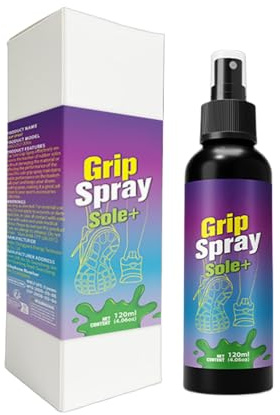 Shoes Grip Spray | Anti-Slip Sole Enhancer 120ml, Waterproof Boots Traction Liquid, Workout Aid Supplies for Basketball, Football, Tennis
