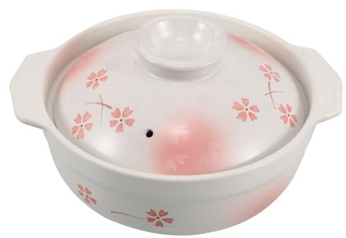 OUNONA Olla De Barro Japonesa Con Tapa: Cazuela Tradicional Donabe Para Estufa - Ollas De Cerámica Auténticas Para La Cocina Del Hogar