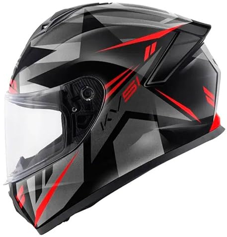 Kappa KV1 Zenith Rojo Brillo, Casco de Moto Integral, Unisex para Hombre y Mujer, ECE 22.06 (M)